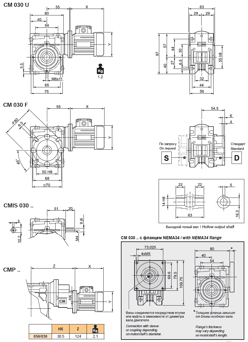 Червячный мотор-редуктор CM030